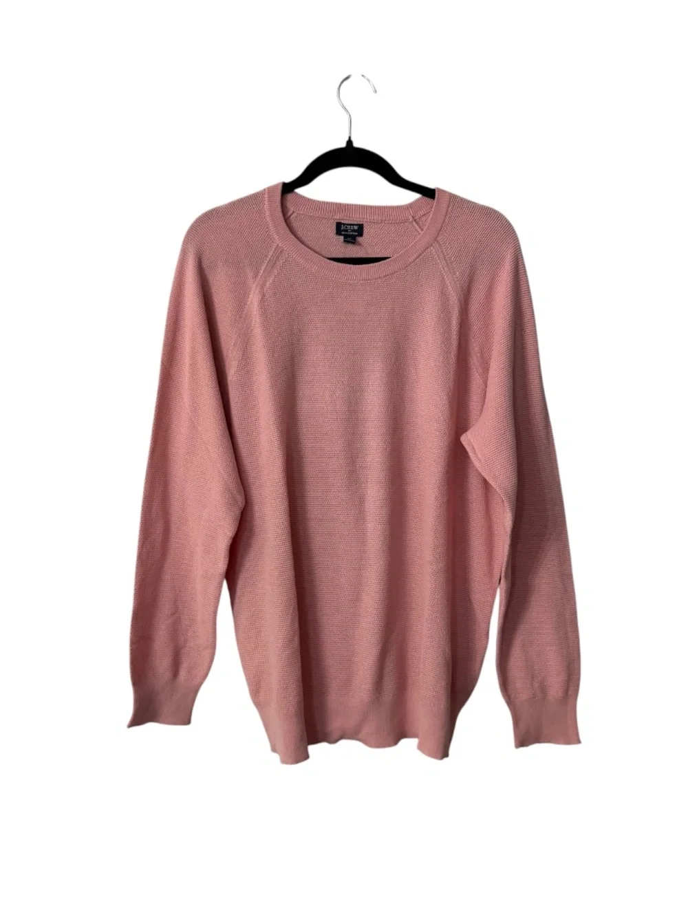 J. Crew Men’s Salmon Pink Long Sleeve Cotton Knit Crewneck Sweater Sz XXL NWT